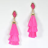 98218, RAFFIA TASSEL EARRING