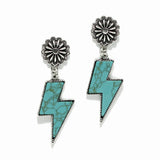 Western Lightning Bolt Earring