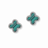 98226, DESIGNER INSPIRED CLOVER STUD EARRING