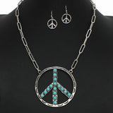 Peace Sign Western Necklace