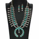 Western Squash Blossom Statement Necklace