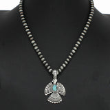 98295, WESTERN THUNDERBIRD WITH NAVAJO BEADED NECKLACE