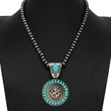 Western Bubble Glass with Navajo Beaded Necklace - view 2