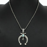 Western Squash Blossom with Navajo Beaded Necklace