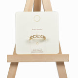 98340, HEART ACCENT GOLD DIPPED BRASS ONE SIZE RING