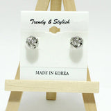 Wire Twisted Knot Round Ball Stud Earring