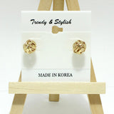 Wire Twisted Knot Round Ball Stud Earring - view 2