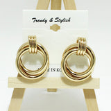Round Door Knocker Earring - view 2