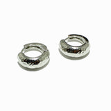 98363, HAMMERED BOLD HUGGIE HOOP EARRING