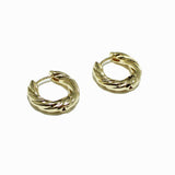 98364, TWISTED HUGGIE HOOP EARRING