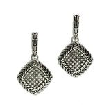 Micro Pave Textured Geometric Earring - view 2