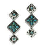 Western Turquoise Accent Geometric Earring - view 2