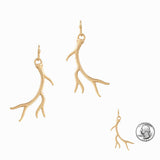 98389, TREE BRANCH ANTLER EARRING