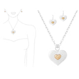 Heart Textured Pendant Necklace