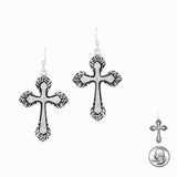 98439, FILIGREE CROSS EARRING