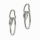 Gold Dipped Brass, Geometric Cutout Dangle Earring - view 2