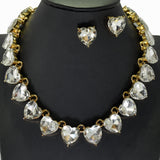 98489, HEART RHINESTONE NECKLACE, VALENTINE'S DAY
