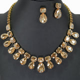 98491, GEOMETRIC RHINESTONE NECKLACE SET