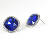 98493, GEOMETRIC RHINESTONE STUD EARRING