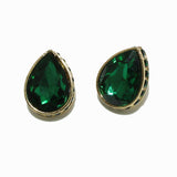 98497, MEDIUM SIZE, TEARDROP RHINESTONE STUD EARRING
