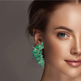 98522, MARQUISE RHINESTONE ACCENT EVENING EARRING