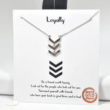98528, GOLD DIPPED, "LOYALTY" TRIPLE CHEVRON NECKLACE