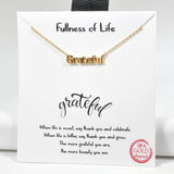 98535, GOLD DIPPED, "FULLNESS OF LIFE" GRATEFUL NECKLACE