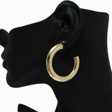 98593, THICK ROUND HOOP EARRING