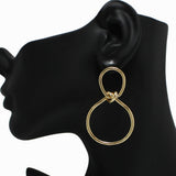 Knot Accent Metal Earring - view 2