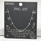 98639, GOLD DIPPED, "SMALL JOYS" DAINTY CUBIC ZIRCONIA ACCENT NECKLACE