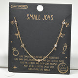 98639, GOLD DIPPED, "SMALL JOYS" DAINTY CUBIC ZIRCONIA ACCENT NECKLACE