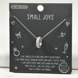 98643, GOLD DIPPED, "SMALL JOYS" CUBIC ZIRCONIA ACCENT RING NECKLACE