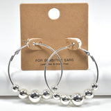 98691, BALL SLIDE ROUND HOOP EARRING