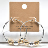 98691, BALL SLIDE ROUND HOOP EARRING