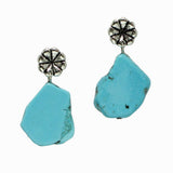 Western Turquoise Stone Dangle Earring - view 3