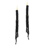 98767, LONG TASSEL BEADED DROP EARRING