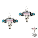 Western Steer Head Earring