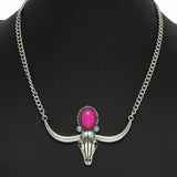 Western Steer Head Necklace