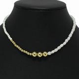 98811, FRESHWATER PEARL WITH BALL BEADED NECKLACE