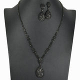 98823, TEARDROP CRYSTAL RHINESTONE NECKLACE SET