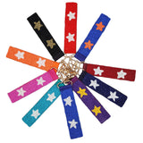 98826, STAR PRINT BEADED WRIST BAND KEYCHAIN