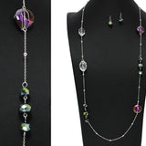 98835, CRYSTAL BEADED LONG NECKLACE