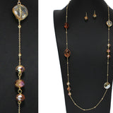 98835, CRYSTAL BEADED LONG NECKLACE