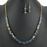 98840, HANDMADE SEMI PRECIOUS STONE BEADED NECKLACE