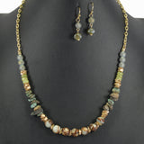 98840, HANDMADE SEMI PRECIOUS STONE BEADED NECKLACE