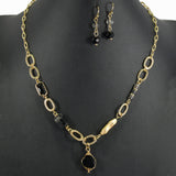98841, SEMI PRECIOUS STONE CHARM NECKLACE