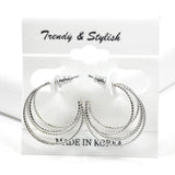 98857, MULTI STACK ROUND HOOP EARRING