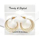 98857, MULTI STACK ROUND HOOP EARRING