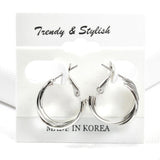 98859, TWISTED ROUND METAL HOOP EARRING