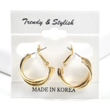 98859, TWISTED ROUND METAL HOOP EARRING